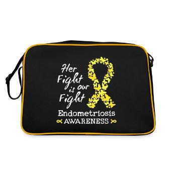 Votre combat est notre combat contre l’endométriose - Sac Retro - noir/or - Dos