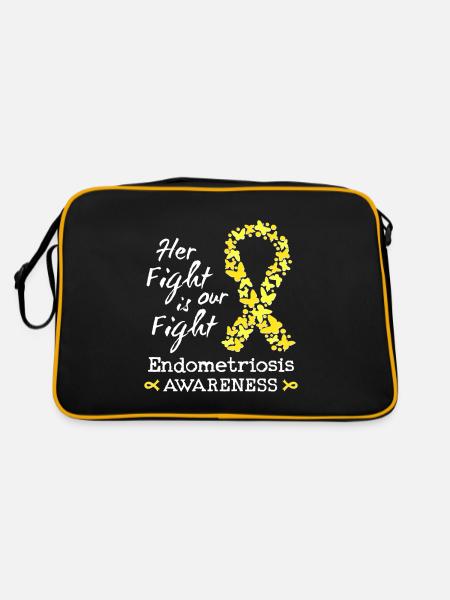 Votre combat est notre combat contre l’endométriose - Sac Retro - noir/or - Dos