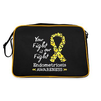 Votre combat est notre combat contre l’endométriose - Sac Retro - noir/or - Dos