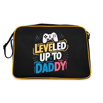 Leveled up to daddy - Retro Bag - black/gold - Back