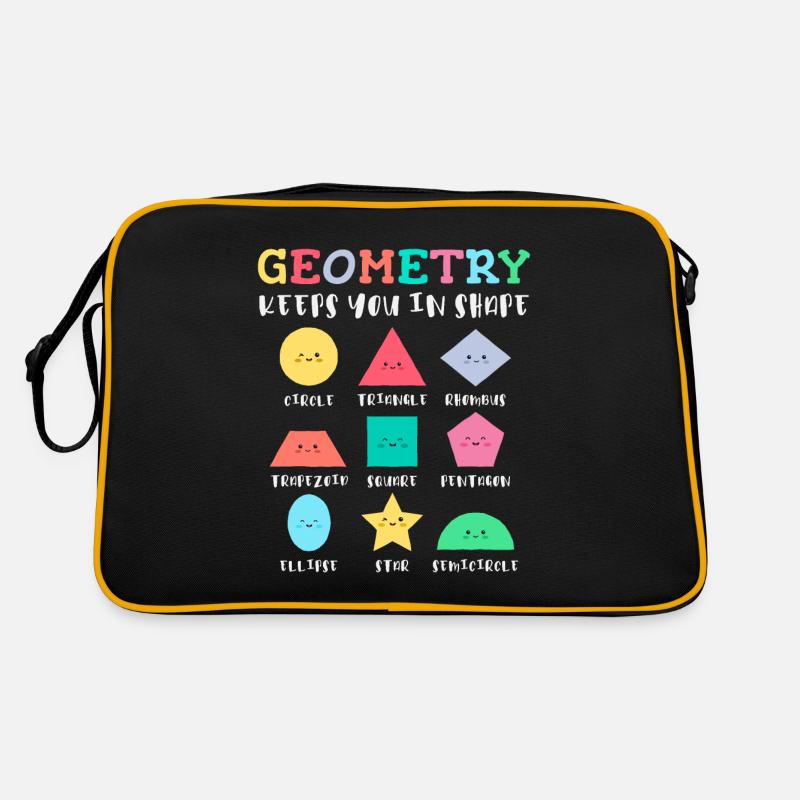 Geometry Shapes with Positive Slogans Retro Bag