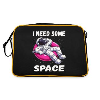 I Need Some Space - Relaxing Astronaut - Retro Bag - black/gold - Back
