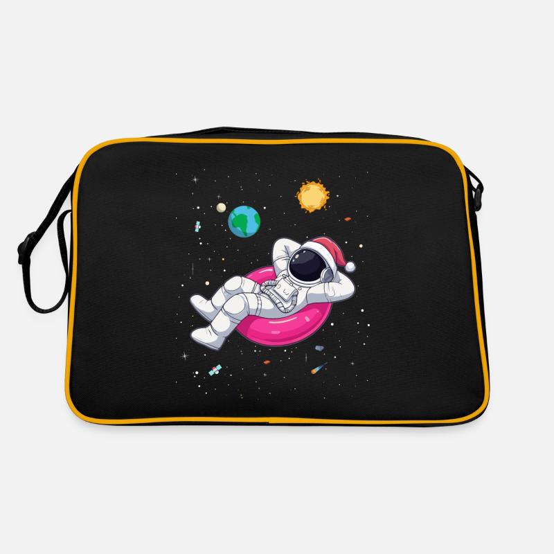 L’astronaute de Noël se détend dans l’espace - Cosmique Sac Retro