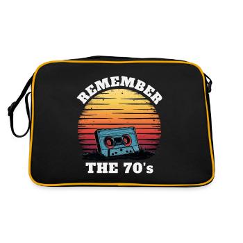 Cassette rétro - Nostalgique des années 70 - Sac Retro - noir/or - Dos