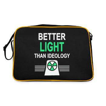 Mieux vaut la lumière que l’idéologie - à l’énergie nucléaire - Sac Retro - noir/or - Dos