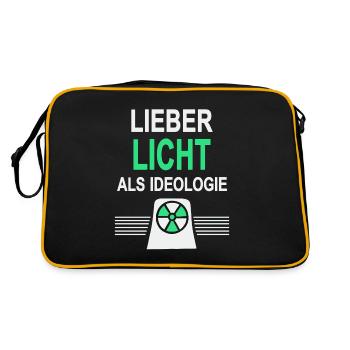 Mieux vaut la lumière que l’idéologie - à l’énergie nucléaire - Sac Retro - noir/or - Dos