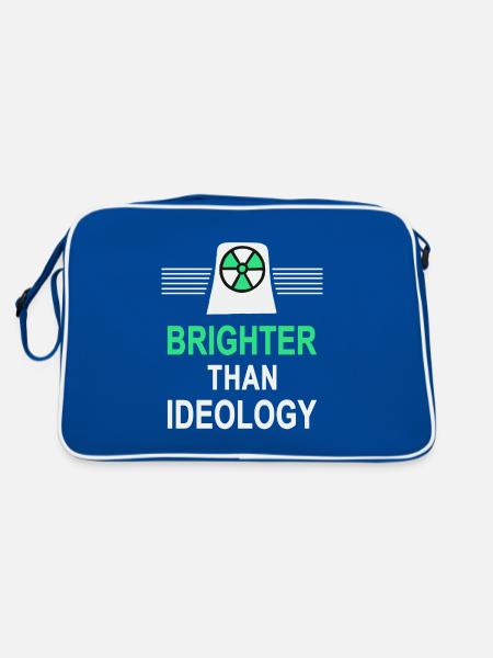 Brighter Than Ideology - Yes to Nuclear Power - Retro Bag - blue/white - Back