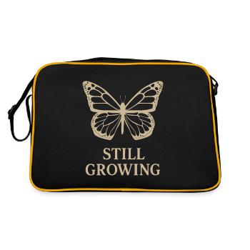Still Growing Butterfly - Self Love and Healing - Retro Bag - black/gold - Back