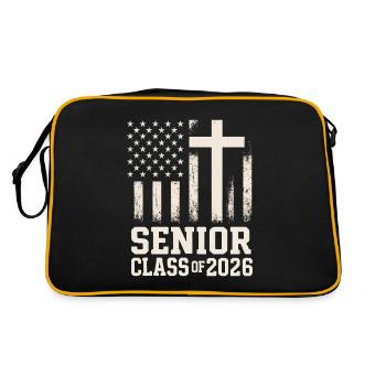 Senior Class 2026 Cross Flag - Retro Bag - black/gold - Back
