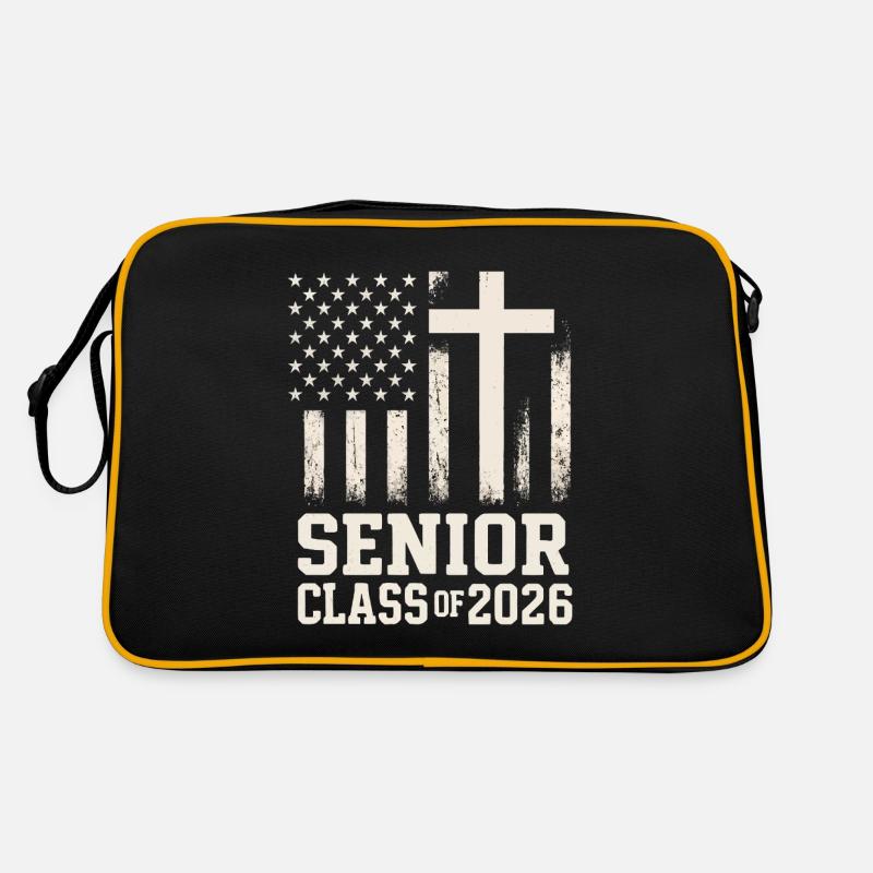 Senior 2026 Drapeau et Croix Sac Retro