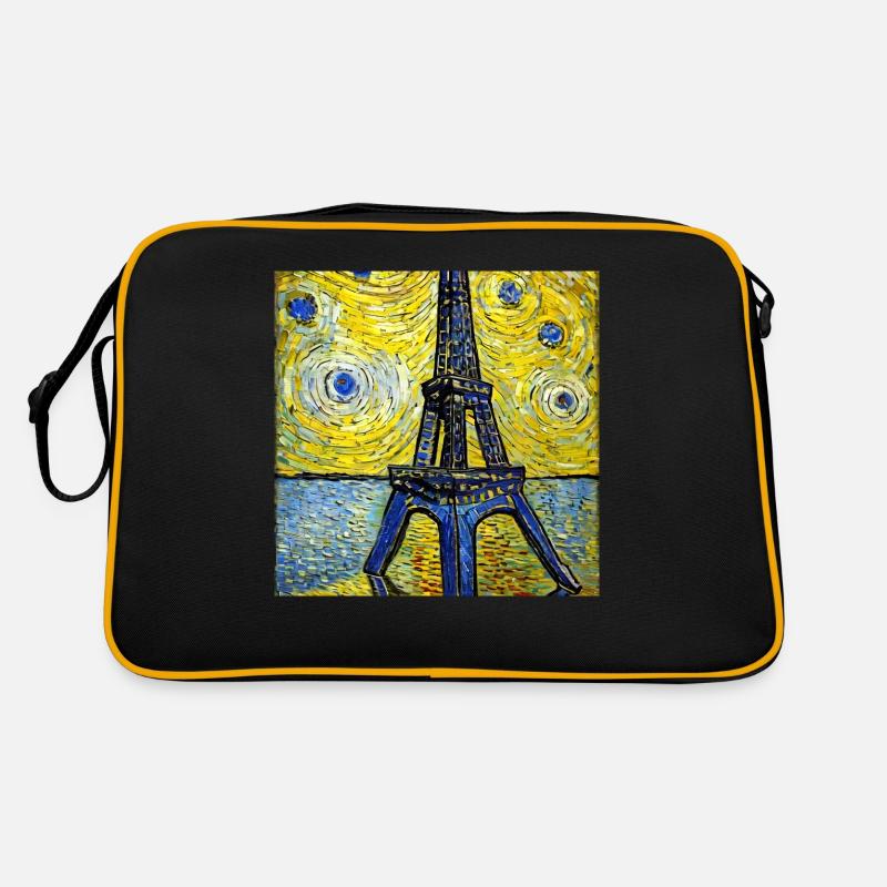 Paris Eiffelturm van gogh Retro Tasche
