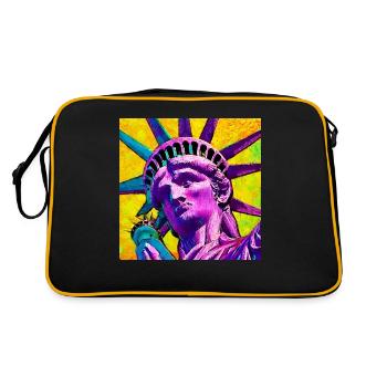 statue de la liberté - Sac Retro - noir/or - Dos