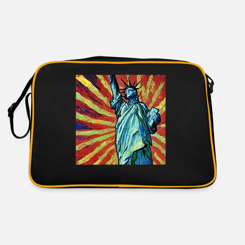 statue de la liberté van gogh Sac Retro