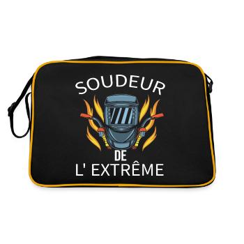 Soudeur de l extrême humour soudure cadeau soudeur - Sac Retro - noir/or - Dos