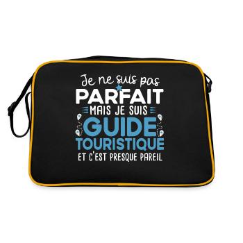 Guide touristique touriste cadeau métier humour - Sac Retro - noir/or - Dos