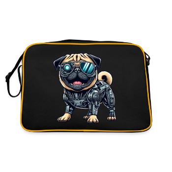 Carlin Cyborg - Chien robot bionique - Sac Retro - noir/or - Dos