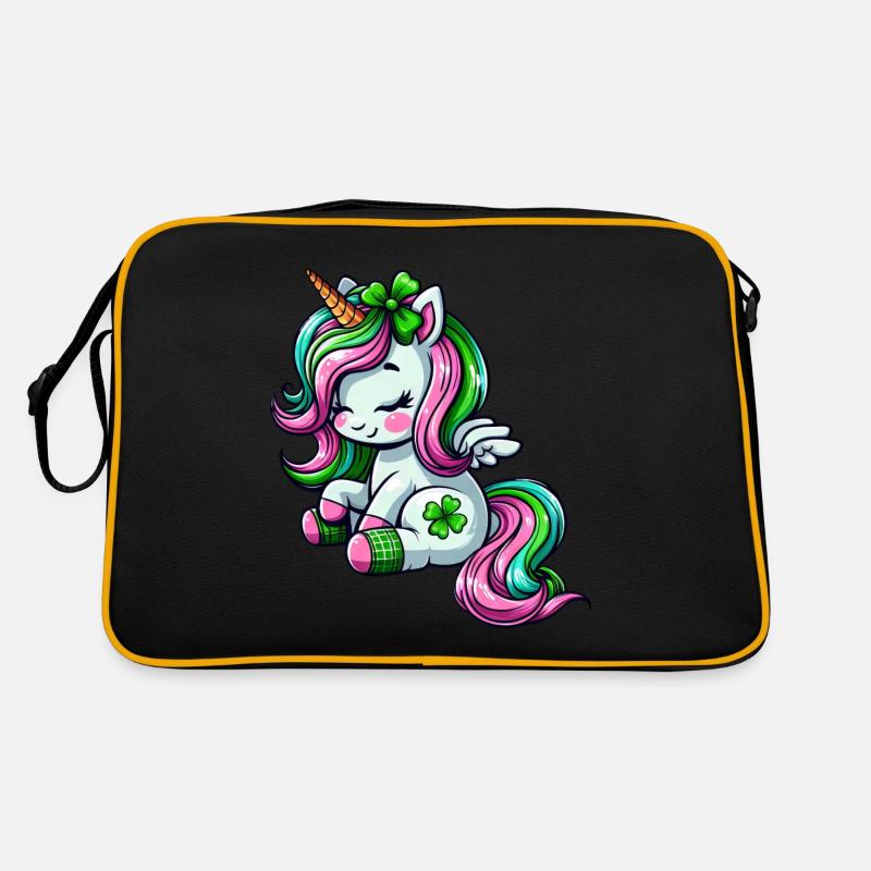 Conception de célébration de la licorne de la Saint-Patrick Sac Retro