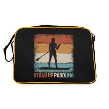 SUP stand up paddle stand up paddling woman gift - Retro Bag - black/gold - Back