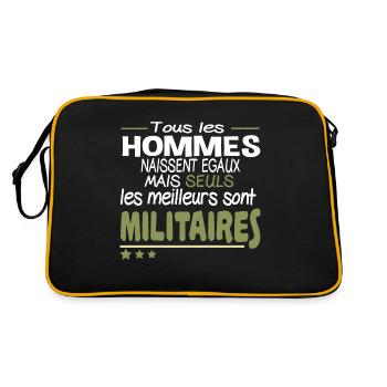 Militaire Homme Idée cadeau Armée de Terre Fierté - Sac Retro - noir/or - Dos