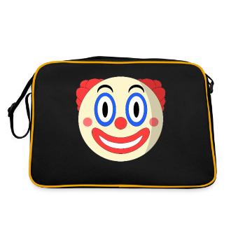 Clown clown clown emoji visage - Sac Retro - noir/or - Dos