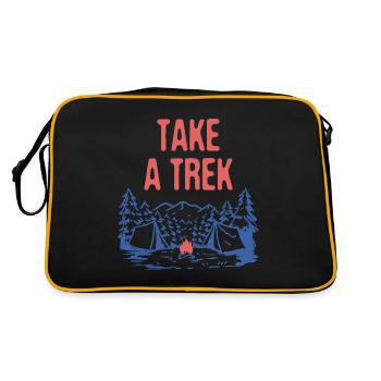 Take a Trek Hiking Mountain Hiker Summit Camping - Retro Tasche - Schwarz/Gold - Hinten