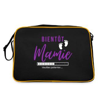 Bientôt Mamie - Sac Retro - noir/or - Dos