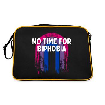 Pas de temps pour la biphobie Bisexuel LGBTQ Bi Pride - Sac Retro - noir/or - Dos
