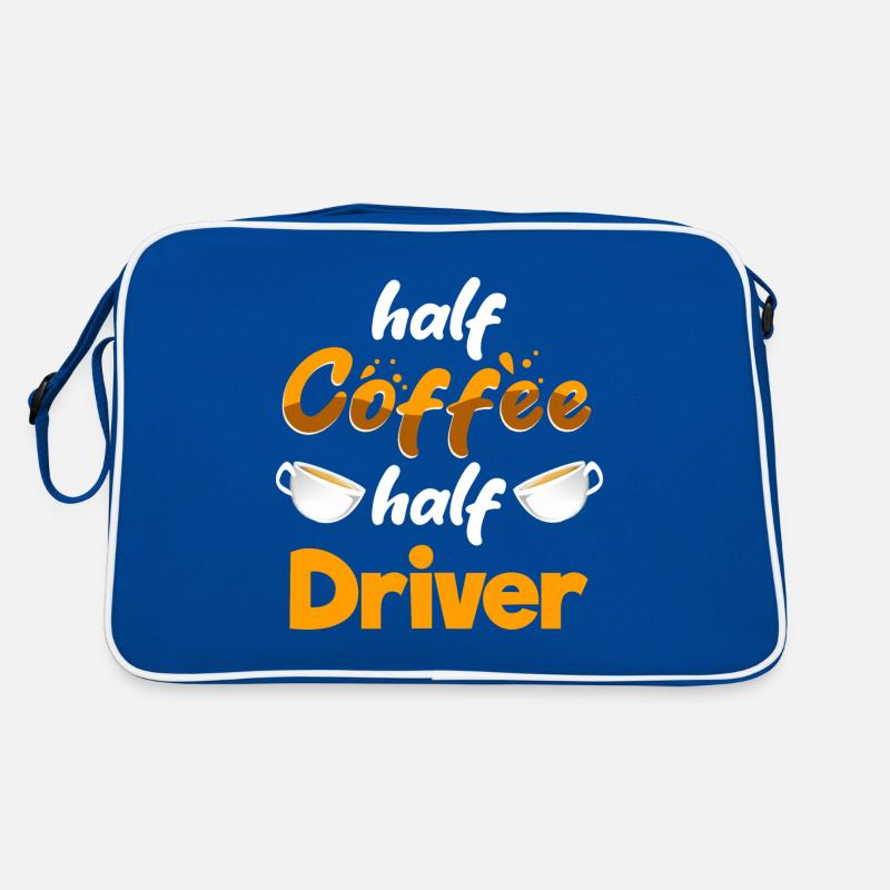 Half Coffee Half Driver Funny Driving Humor Retro Bag