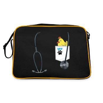 Future Veterinarian Costume School Career Day - Retro Tasche - Schwarz/Gold - Hinten