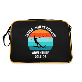 Water skis, water skis, water skiers - Retro Bag - black/gold - Back