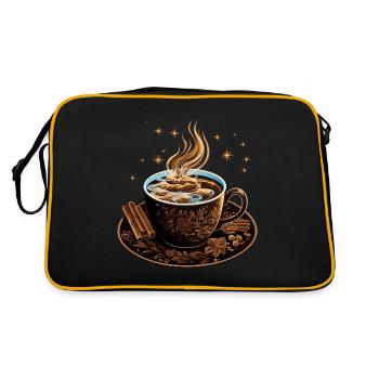 Tasse à chocolat chaud I Amateur de chocolat I chaud - Sac Retro - noir/or - Dos