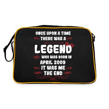 Once upon a time there was a legend. April 2009 Birthday - Retro Bag - black/gold - Back