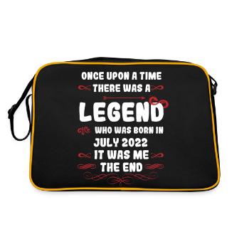 Once upon a time there was a legend. July 2022 Birthday - Retro Bag - black/gold - Back