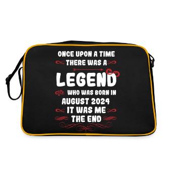 Once upon a time there was a legend. August 2024 Birthday - Retro Bag - black/gold - Back