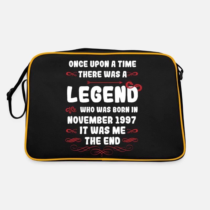 Es war einmal eine Legende. November 1997 Geburtst - Retro Tasche - Schwarz/Gold