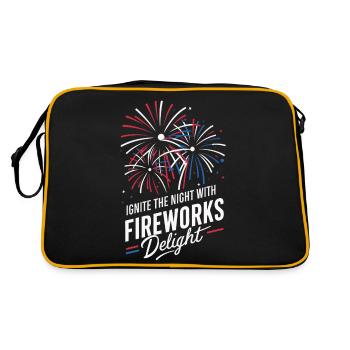 Pyrotechniker Feuerwerk Pyrotechnik - Retro Tasche - Schwarz/Gold - Hinten