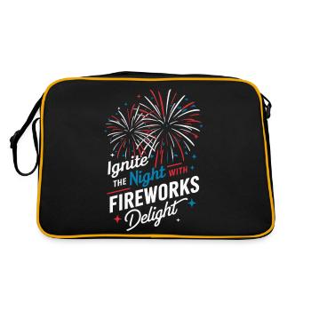 Pyrotechniker Feuerwerk Pyrotechnik - Retro Tasche - Schwarz/Gold - Hinten