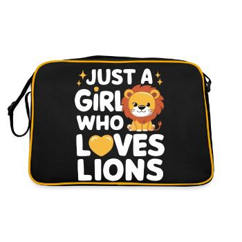 Lion Lion Animal Africa - Retro Bag - black/gold - Back