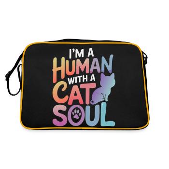 Chat Chats Amoureux Chat Propriétaire Chaton - Sac Retro - noir/or - Dos