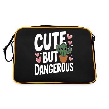 Cactus Cacti Desert Plant - Retro Bag - black/gold - Back
