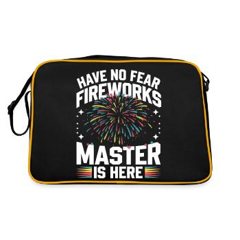 Pyrotechniker Feuerwerk Pyrotechnik - Retro Tasche - Schwarz/Gold - Hinten