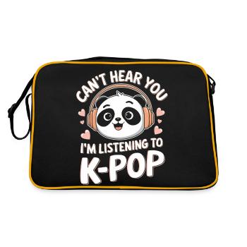 Musique K-Pop Pop Coréenne - Sac Retro - noir/or - Dos