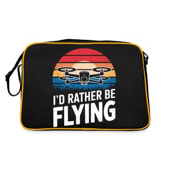 Dronen Pilot Quadrocopter Drone - Retro Tasche - Schwarz/Gold - Hinten