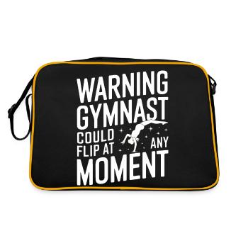 Turnen Turner Gymnastik - Retro Tasche - Schwarz/Gold - Hinten