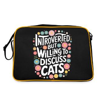 Introvertierter asozialer introvertierter - Retro Tasche - Schwarz/Gold - Hinten