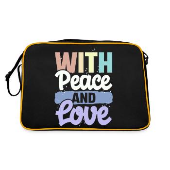 Avec la paix et l’amour - Sac Retro - noir/or - Dos