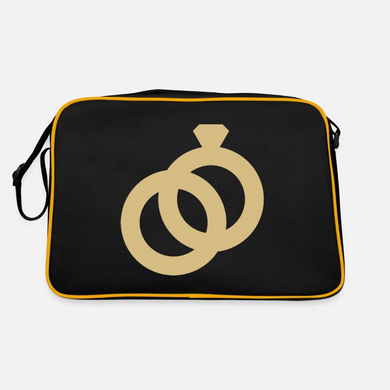 Ehering Symbol Ringe Hochzeit Ring Shirt Geschenk Retro Tasche