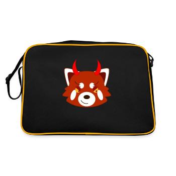 Panda roux déguisé en diable pour Halloween - Sac Retro - noir/or - Dos