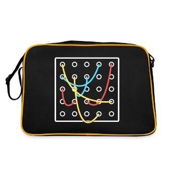 Modular Synthesizer Vintage Keyboard Analog - Retro Bag - black/gold - Back