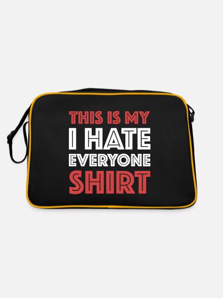 This is my I hate any t-shirt - Retro Bag - black/gold - Back